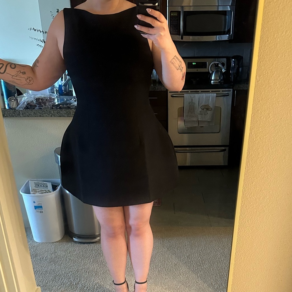 Black Flare Mini Dress